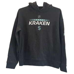 NHL Seattle Kraken Dark Gray Pullover Hoodie Small 🔥NEW🔥Fanatics Authentic Pro